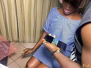 Teacher, is the ebony student fucking you?