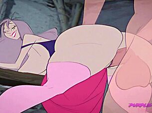 inside madam mims cottage where that slut gets her boobs sucked and ass fucked