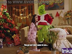 I join Grinch and Victoria Camargo messing up Christmas with wild anal fun.