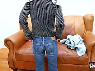 exotic nerdy coed raven gets twat fingered and ass fucked