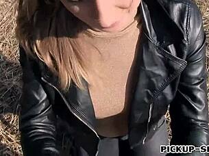 Blondie Ivana Sugar Pounded Outdoors for Cash