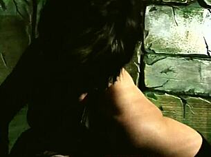 Fetish lesbians with small tits share large black strapon