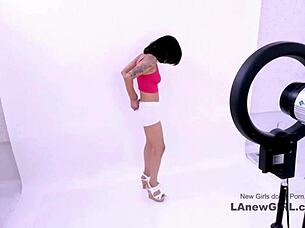 Cute Brunette Teen Fucked During Modeling Audition