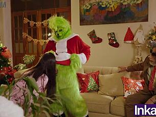 I join Grinch and Victoria Camargo messing up Christmas with wild anal fun.