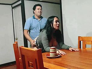 I Fucked My Stepmother While She Was Clearing The Table