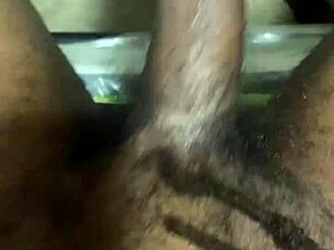 Couple plays with big black cock toys