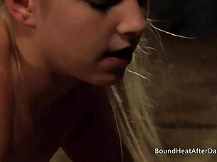 brunette slave returns home and moans under domination