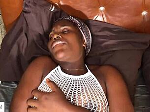 Stepson sees mom with vibrator, decides to help with big black cock