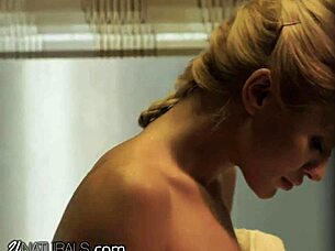 blonde baddie cleans up for anal in shower