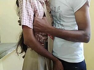 i'm this indian student fuckin' my school girlfriend's big pussy in a quickie, her tits bouncin'