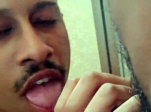 seusubpink engages in a fetish scene drinking piss from a massive big black cock after a blowjob