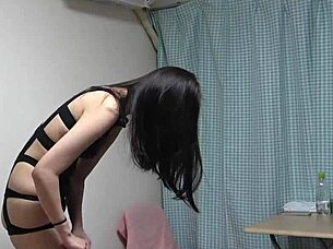 akane iruma slowly removes her lingerie and puts on new clothes on webcam