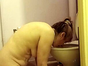 Slut chained for bdsm humiliation and dirty talk in public