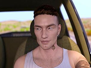 Sexy biker milf interacts with her stepson in a narrative