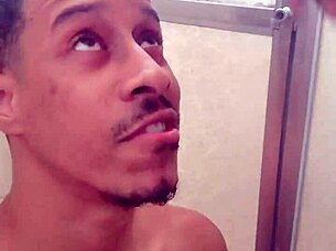 seusubpink engages in a fetish scene drinking piss from a massive big black cock after a blowjob