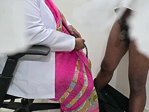 telugu doctor checking patient dick in clinic.