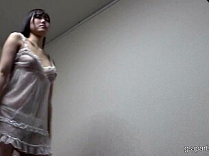 akane iruma slowly removes her lingerie and puts on new clothes on webcam