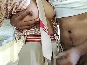 i'm this indian student fuckin' my school girlfriend's big pussy in a quickie, her tits bouncin'