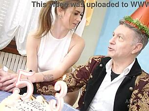 Happy birthday daddy, let's get wild with anal and spit