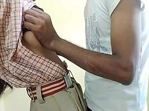 i'm this indian student fuckin' my school girlfriend's big pussy in a quickie, her tits bouncin'