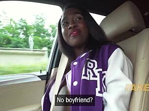 Black Colombian Tourist Flashes For Cash Outdoors