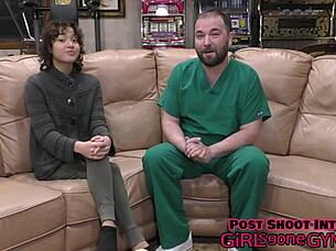 Oh Wow! Brooklyn Rossi's First Gyno Exam With Fingering And Spreading Backstage!