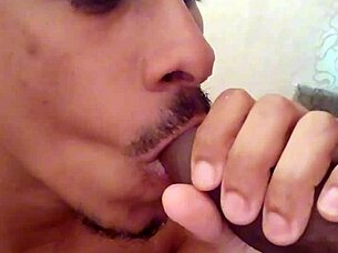 seusubpink engages in a fetish scene drinking piss from a massive big black cock after a blowjob