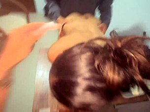 Busty British lesbians with saggy tits and gaping pussies beg priest for purification with monster cock