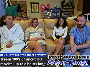 dr tampa examines petite aria nicole's tight body backstage