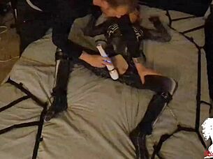 spider woman gets captured, toyed with, and creampied in sheer bedroom scene