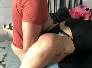 Mexican teen amateur with big ass and tits orgasms from blowjob and lingerie play