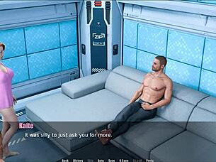 Game adventure through spacetime with big tits