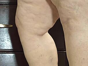 big ass chubby wife has an accident with cum in panties