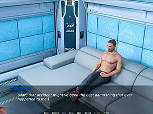 Game adventure through spacetime with big tits