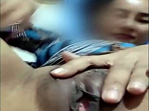 Asian Girlfriend Licks Pussy In Video Call Sex