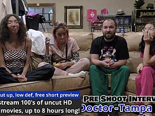 dr tampa examines petite aria nicole's tight body backstage