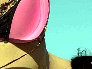 Brunette and Blonde Lesbians Eat Pussy Outdoors