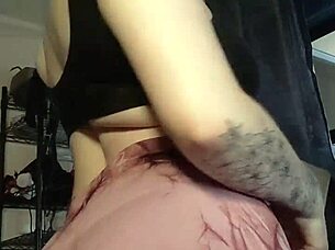 Casual yoga pants and squirt joi.