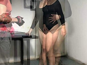 Mexican teen amateur with big ass and tits orgasms from blowjob and lingerie play