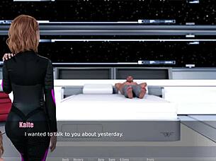 Game adventure through spacetime with big tits