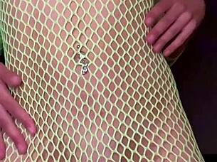 Nadia Diame Twerks In Fishnet Bodysuit