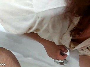 Mature wife's standing doggystyle versus intense blowjob close-up