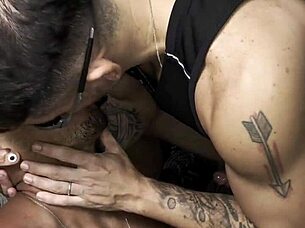 Brother's friend in panties begs for hard interracial assfucking