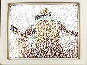 stefania mafras' face covered in close-up latex scene