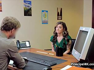 This soccer mom handles office tasks confidently