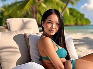 asian goddess in bikini demands financial domination from beta boy