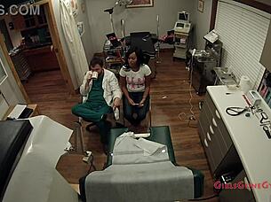 i'm tori sanchez getting my entrance physical at tampa university, spreading my big ass