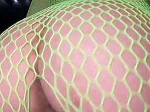 Nadia Diame Twerks In Fishnet Bodysuit