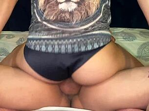 Rica mounted on dick with anal and double penetration