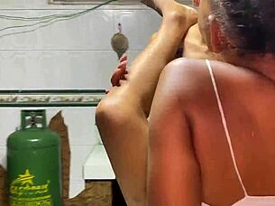 Me Follo A Mi Hermanastra Por Su Gran Coño With Blowjob Lick Doggy